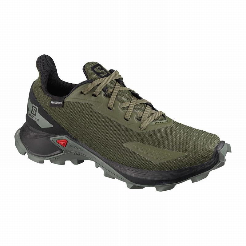 Chaussures De Trail Running Salomon Enfant Vert Olive / Noir - Salomon ALPHACROSS BLAST CLIMASALOMON